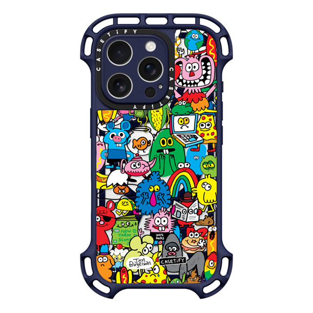 Jon Burgerman x CASETiFY iPhone 16 Pro Case インディゴ ウルトラ バウンスケース MagSafe対応 Fun Friends Jon Burgerman x CASETiFY iPhone 16 Pro Case インディゴ ウルトラ バウンスケース MagSafe対応 Fun Friends