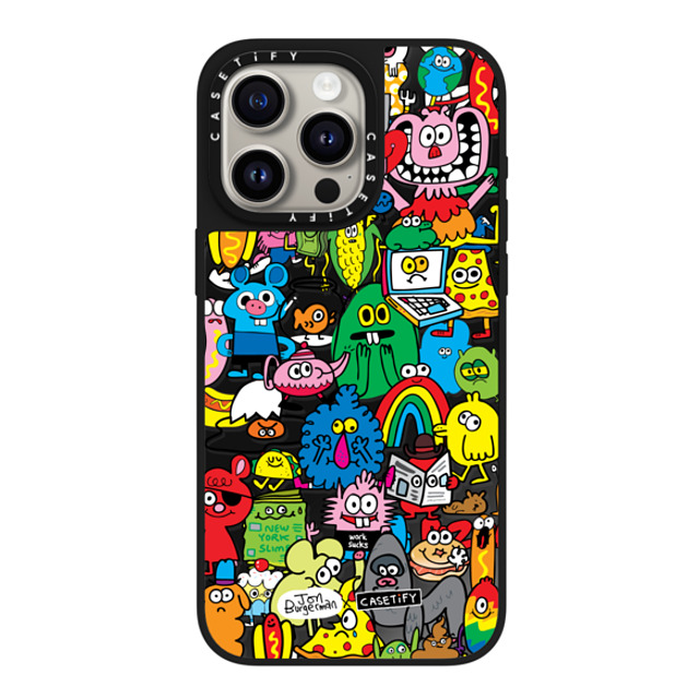Jon Burgerman x CASETiFY iPhone 15 Pro Max Case Animal,Cartoon Black on Black ミラーケース MagSafe対応 Fun Friends Mother's Day Jon Burgerman x CASETiFY iPhone 15 Pro Max Case Animal,Cartoon Black on Black ミラーケース MagSafe対応 Fun Friends Mother's Day