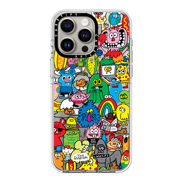 Jon Burgerman x CASETiFY iPhone 15 Pro Max ケース クリア クリア ケース MagSafe対応 Fun Friends