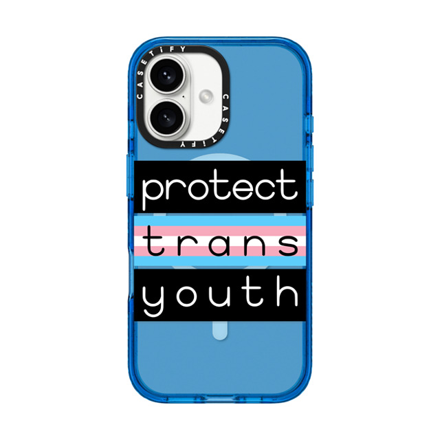 Christopher Ikonomou x CASETiFY iPhone 16 ケース スカイブルー インパクトケース MagSafe対応 Protect Trans Youth by cpikoart