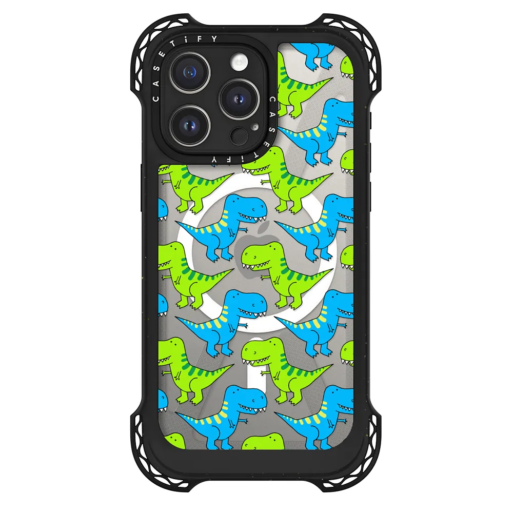 T-Rex Dinosaur Pattern Blue Green (PATTTREX1-A) – CASETiFY