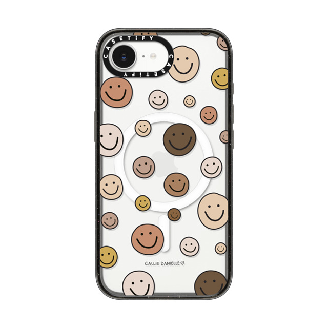 Callie Danielle x CASETiFY iPhone 16e ケース Pattern,Y2K ブラック インパクトケース MagSafe対応 Smileys Back to School Callie Danielle x CASETiFY iPhone 16e ケース Pattern,Y2K ブラック インパクトケース MagSafe対応 Smileys Back to School
