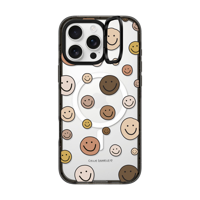 Callie Danielle x CASETiFY iPhone 16 Pro Max ケース ブラック インパクトリングスタンドケース MagSafe対応 Smileys