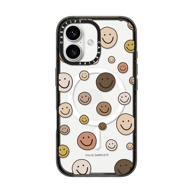 Callie Danielle x CASETiFY iPhone 16 ケース ブラック インパクトケース MagSafe対応 Smileys