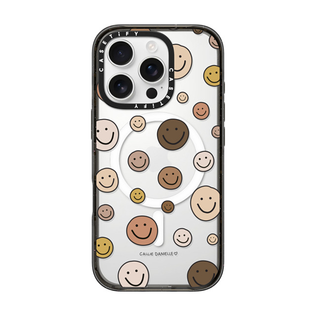 Callie Danielle x CASETiFY iPhone 16 Pro ケース ブラック インパクトケース MagSafe対応 Smileys