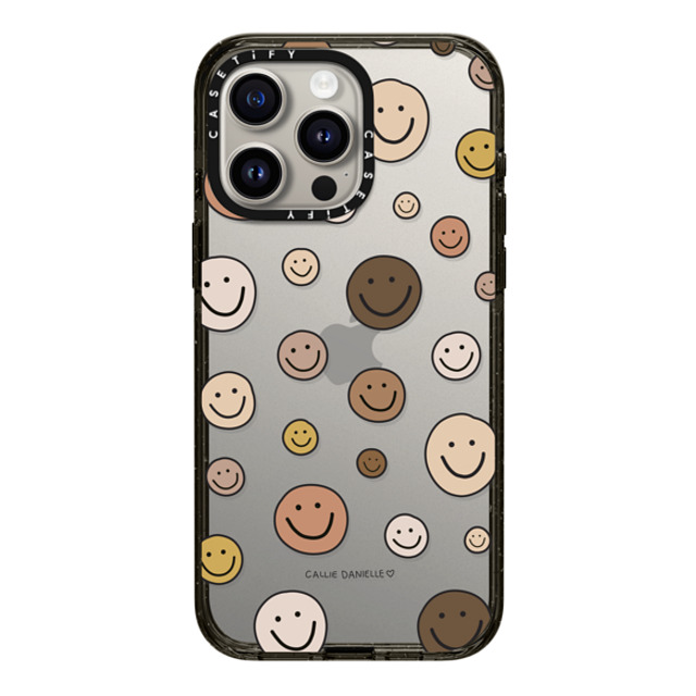 Callie Danielle x CASETiFY iPhone 15 Pro Max ケース ブラック インパクトケース Smileys