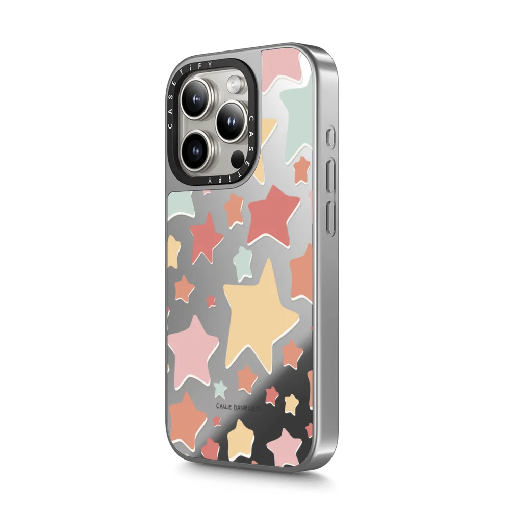 Mirror iPhone 15 Pro Max Case MagSafe Compatible - Colorful Stars