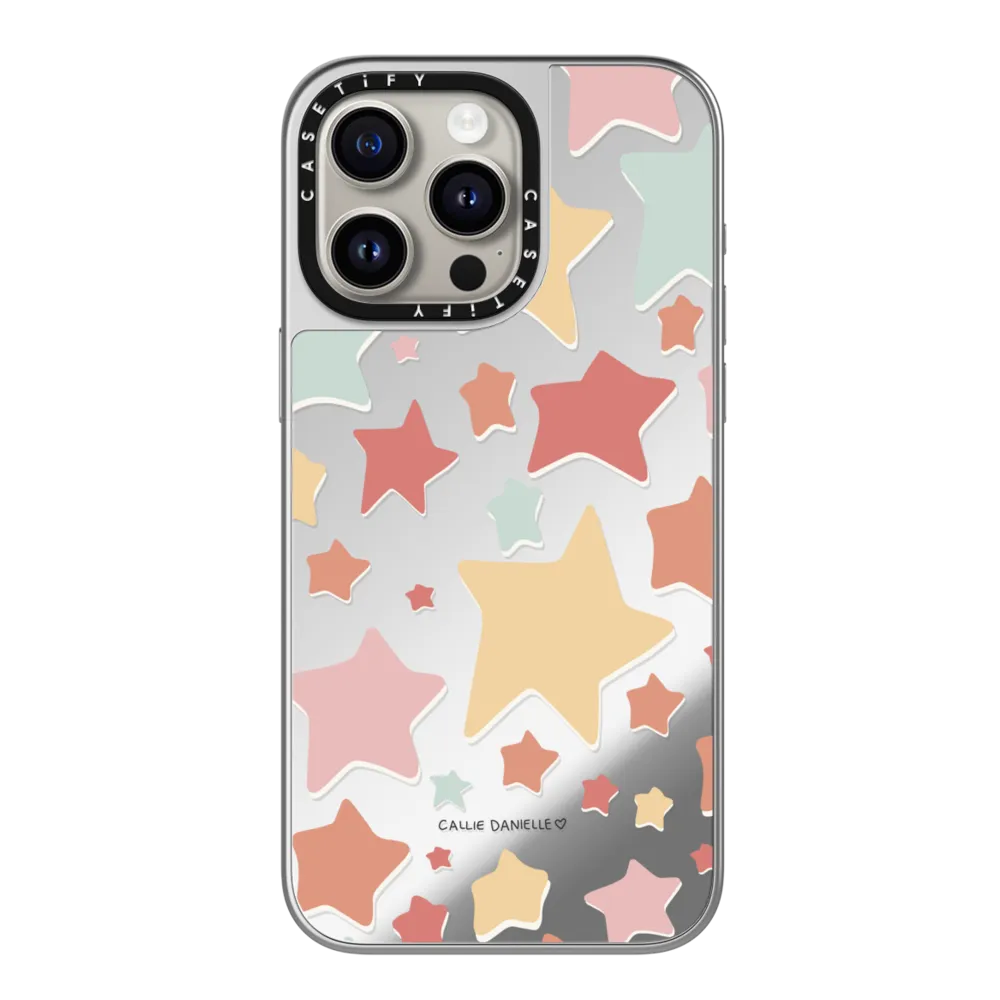 Mirror iPhone 15 Pro Max Case MagSafe Compatible - Colorful Stars