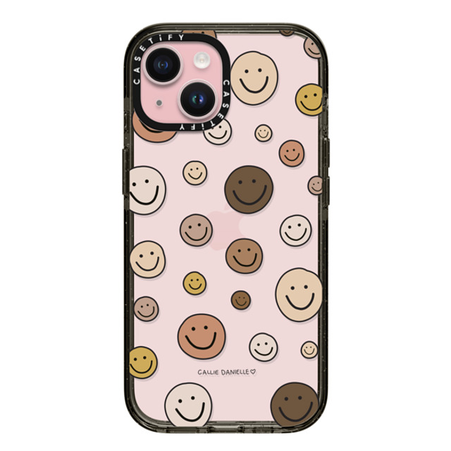 Callie Danielle x CASETiFY iPhone 15 ケース ブラック インパクトケース Smileys