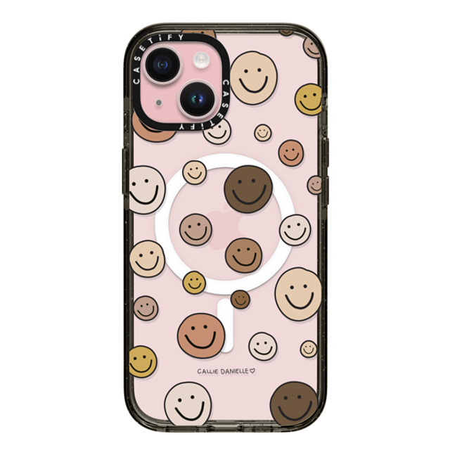 Callie Danielle x CASETiFY iPhone 15 ケース Pattern,Y2K ブラック インパクトケース MagSafe対応 Smileys Back to School Callie Danielle x CASETiFY iPhone 15 ケース Pattern,Y2K ブラック インパクトケース MagSafe対応 Smileys Back to School