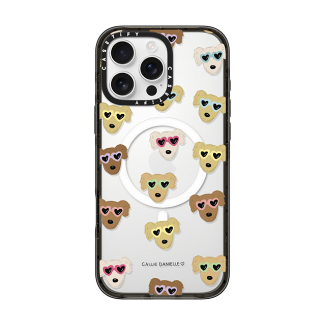 Callie Danielle x CASETiFY iPhone 16 Pro Max Case Dog,Animal Black Impact Case MagSafe Compatible Golden Sunnies Back to School Callie Danielle x CASETiFY iPhone 16 Pro Max Case Dog,Animal Black Impact Case MagSafe Compatible Golden Sunnies Back to School