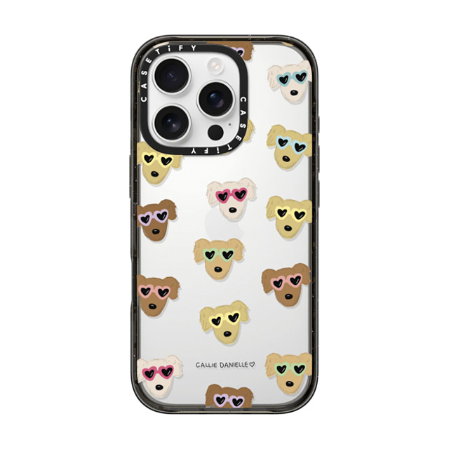 Callie Danielle x CASETiFY iPhone 16 Pro ケース Dog,Animal ブラック インパクトケース Golden Sunnies Back to School Callie Danielle x CASETiFY iPhone 16 Pro ケース Dog,Animal ブラック インパクトケース Golden Sunnies Back to School