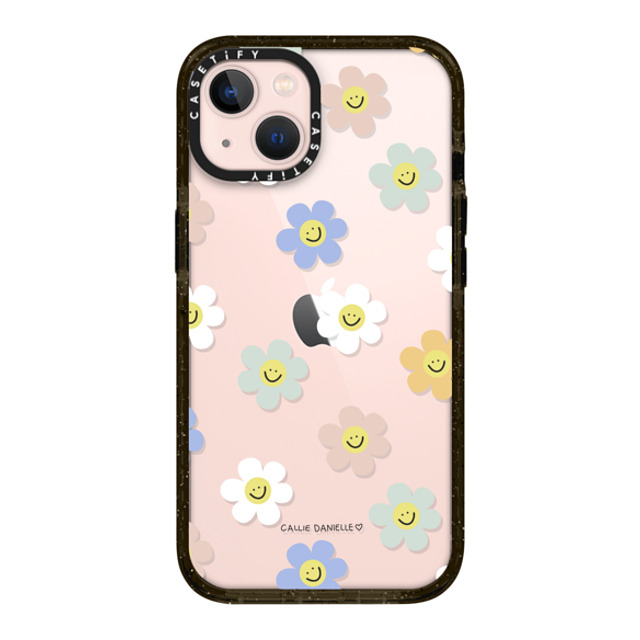 Callie Danielle x CASETiFY iPhone 13 ケース ブラック インパクトケース Happy Daisies