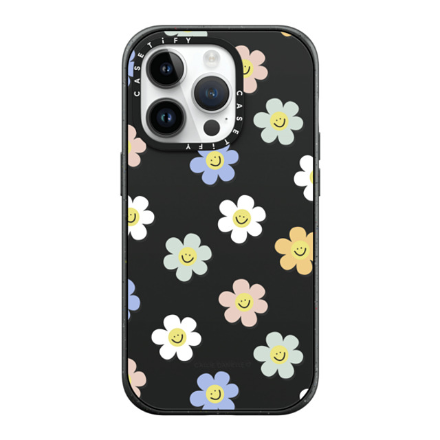 Callie Danielle x CASETiFY iPhone 14 Pro ケース マットブラック インパクトケース MagSafe対応 Happy Daisies