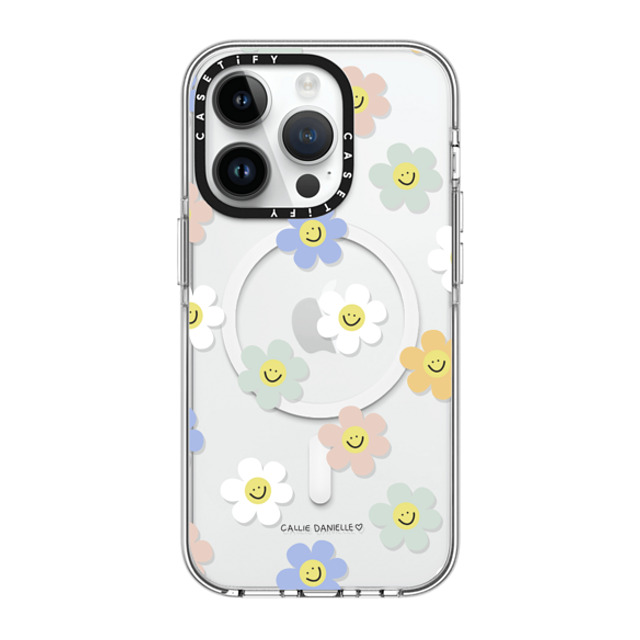 Callie Danielle x CASETiFY iPhone 14 Pro ケース クリア クリア ケース MagSafe対応 Happy Daisies