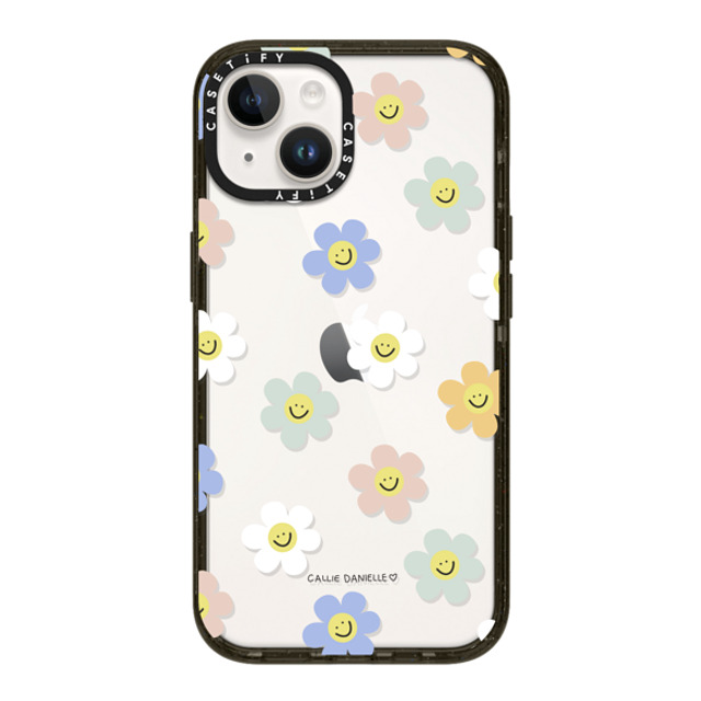 Callie Danielle x CASETiFY iPhone 14 ケース ブラック インパクトケース Happy Daisies