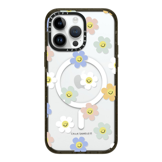 Callie Danielle x CASETiFY iPhone 14 Pro Max ケース ブラック インパクトケース MagSafe対応 Happy Daisies