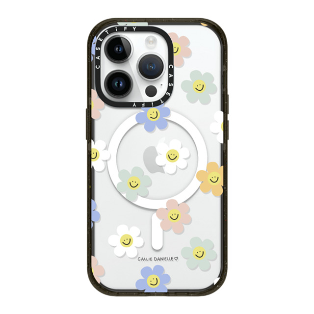 Callie Danielle x CASETiFY iPhone 14 Pro ケース ブラック インパクトケース MagSafe対応 Happy Daisies