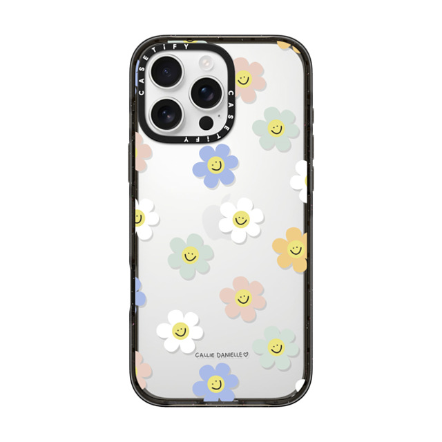 Callie Danielle x CASETiFY iPhone 16 Pro Max ケース ブラック インパクトケース Happy Daisies