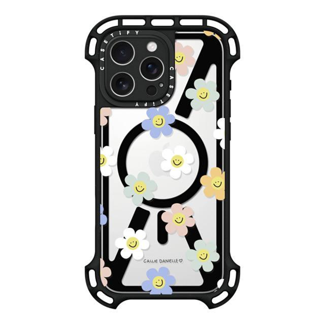 Callie Danielle x CASETiFY iPhone 16 Pro Max ケース ブラック ウルトラ バウンスケース MagSafe対応 Happy Daisies