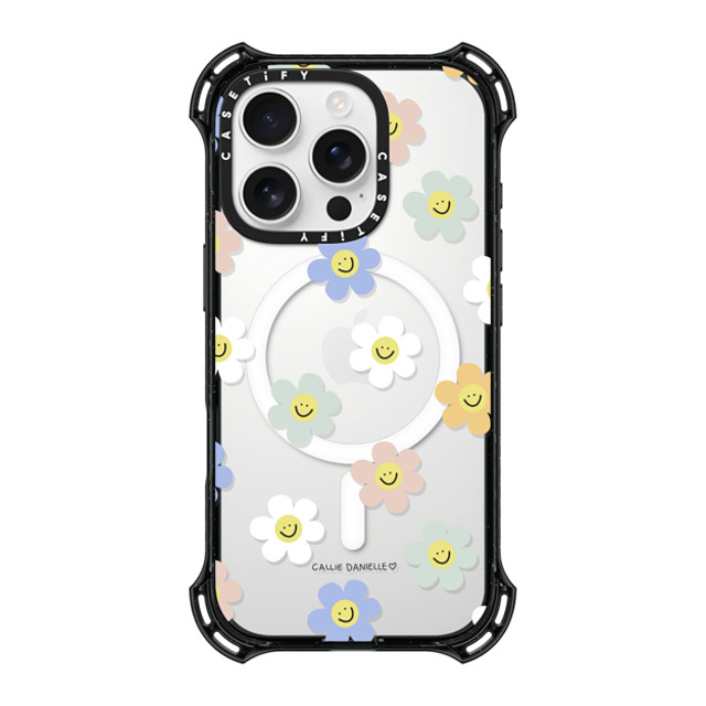 Callie Danielle x CASETiFY iPhone 16 Pro ケース ブラック バウンスケース Happy Daisies