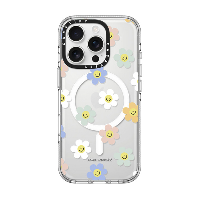 Callie Danielle x CASETiFY iPhone 16 Pro ケース クリア クリア ケース MagSafe対応 Happy Daisies