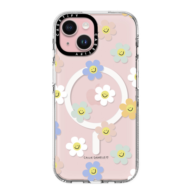 Callie Danielle x CASETiFY iPhone 15 ケース クリア クリア ケース MagSafe対応 Happy Daisies