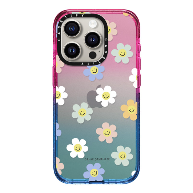 Callie Danielle x CASETiFY iPhone 15 Pro Case Floral,Pattern Cotton Candy Impact Case Happy Daisies Back to School Callie Danielle x CASETiFY iPhone 15 Pro Case Floral,Pattern Cotton Candy Impact Case Happy Daisies Back to School