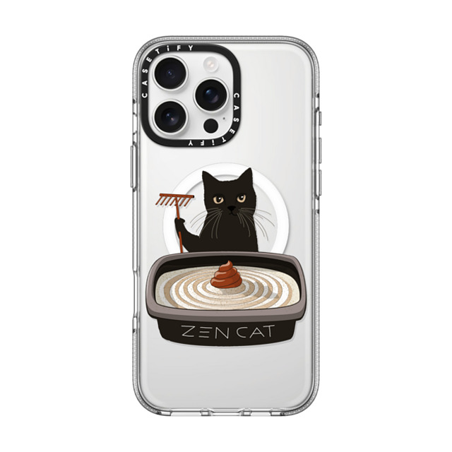 Iconeo x CASETiFY iPhone 16 Pro Max ケース Cat,Animal クリア クリア ケース MagSafe対応 The Zen Cat Back to School Iconeo x CASETiFY iPhone 16 Pro Max ケース Cat,Animal クリア クリア ケース MagSafe対応 The Zen Cat Back to School
