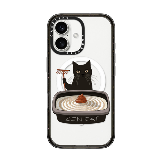 Iconeo x CASETiFY iPhone 16 ケース Cat,Animal ブラック インパクトケース MagSafe対応 The Zen Cat Father's Day Iconeo x CASETiFY iPhone 16 ケース Cat,Animal ブラック インパクトケース MagSafe対応 The Zen Cat Father's Day