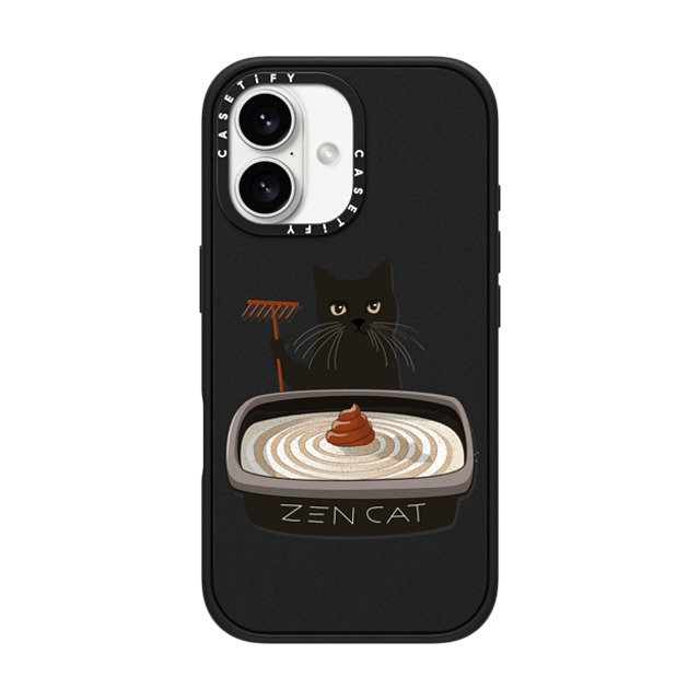 Iconeo x CASETiFY iPhone 16 Case Cat,Animal Matte Black Impact Case MagSafe Compatible The Zen Cat Father's Day Iconeo x CASETiFY iPhone 16 Case Cat,Animal Matte Black Impact Case MagSafe Compatible The Zen Cat Father's Day