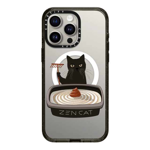 Iconeo x CASETiFY iPhone 15 Pro Max ケース Cat,Animal ブラック インパクトケース MagSafe対応 The Zen Cat Back to School Iconeo x CASETiFY iPhone 15 Pro Max ケース Cat,Animal ブラック インパクトケース MagSafe対応 The Zen Cat Back to School