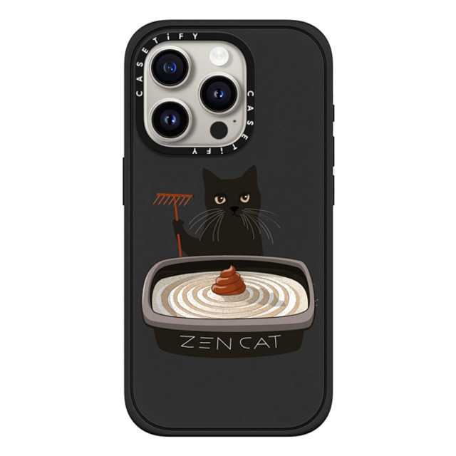 Iconeo x CASETiFY iPhone 15 Pro Case Cat,Animal Matte Black Impact Case MagSafe Compatible The Zen Cat Back to School Iconeo x CASETiFY iPhone 15 Pro Case Cat,Animal Matte Black Impact Case MagSafe Compatible The Zen Cat Back to School