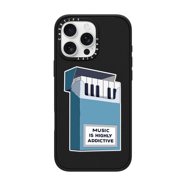 Iconeo x CASETiFY iPhone 16 Pro Max ケース Quote,Surrealism マットブラック インパクトケース MagSafe対応 Music is highly addictive Father's Day Iconeo x CASETiFY iPhone 16 Pro Max ケース Quote,Surrealism マットブラック インパクトケース MagSafe対応 Music is highly addictive Father's Day