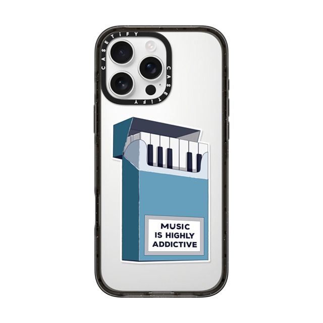Iconeo x CASETiFY iPhone 16 Pro Max Case Quote,Surrealism Black Impact Case Music is highly addictive Back to School Iconeo x CASETiFY iPhone 16 Pro Max Case Quote,Surrealism Black Impact Case Music is highly addictive Back to School