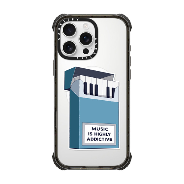 Iconeo x CASETiFY iPhone 16 Pro Max ケース Quote,Surrealism ブラック ウルトラ インパクトケース MagSafe 対応 Music is highly addictive Father's Day Iconeo x CASETiFY iPhone 16 Pro Max ケース Quote,Surrealism ブラック ウルトラ インパクトケース MagSafe 対応 Music is highly addictive Father's Day