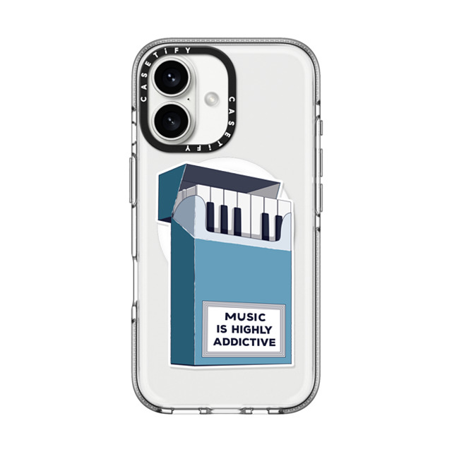 Iconeo x CASETiFY iPhone 16 ケース Quote,Surrealism クリア クリア ケース MagSafe対応 Music is highly addictive Father's Day Iconeo x CASETiFY iPhone 16 ケース Quote,Surrealism クリア クリア ケース MagSafe対応 Music is highly addictive Father's Day
