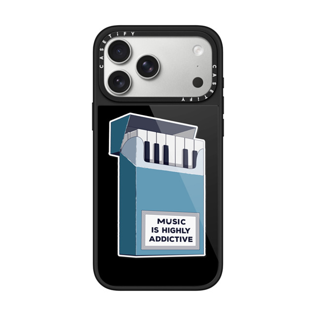 Iconeo x CASETiFY iPhone 17 Pro Max Case Quote,Surrealism Black O[YP[X MagSafeΉ Music is highly addictive