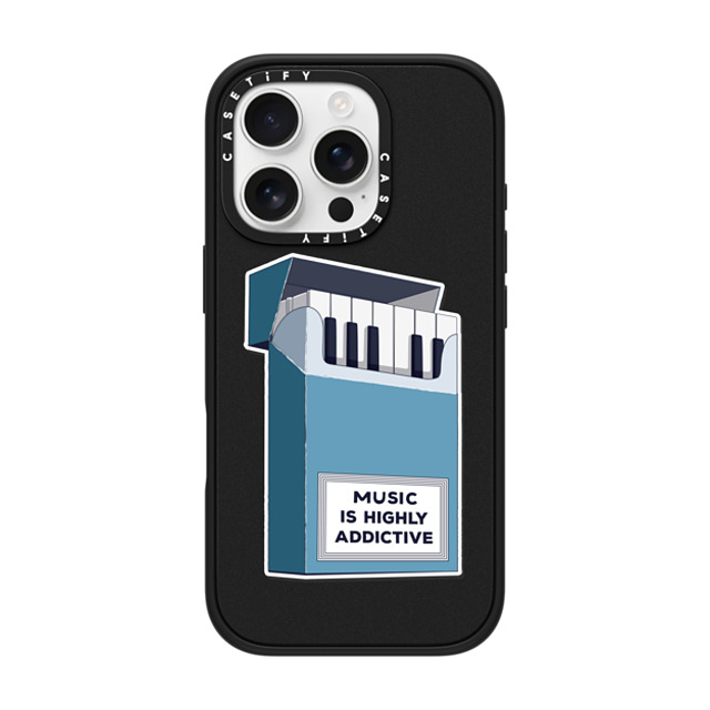 Iconeo x CASETiFY iPhone 16 Pro ケース Quote,Surrealism マットブラック インパクトケース MagSafe対応 Music is highly addictive Father's Day Iconeo x CASETiFY iPhone 16 Pro ケース Quote,Surrealism マットブラック インパクトケース MagSafe対応 Music is highly addictive Father's Day