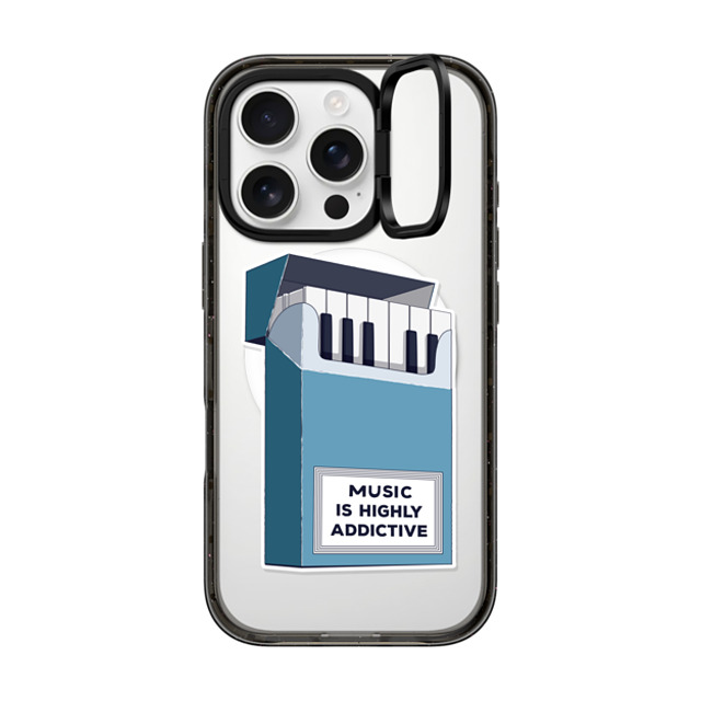 Iconeo x CASETiFY iPhone 16 Pro ケース Quote,Surrealism ブラック インパクトリングスタンドケース MagSafe対応 Music is highly addictive Father's Day Iconeo x CASETiFY iPhone 16 Pro ケース Quote,Surrealism ブラック インパクトリングスタンドケース MagSafe対応 Music is highly addictive Father's Day