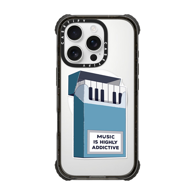 Iconeo x CASETiFY iPhone 16 Pro ケース Quote,Surrealism ブラック ウルトラ インパクトケース MagSafe 対応 Music is highly addictive Father's Day Iconeo x CASETiFY iPhone 16 Pro ケース Quote,Surrealism ブラック ウルトラ インパクトケース MagSafe 対応 Music is highly addictive Father's Day