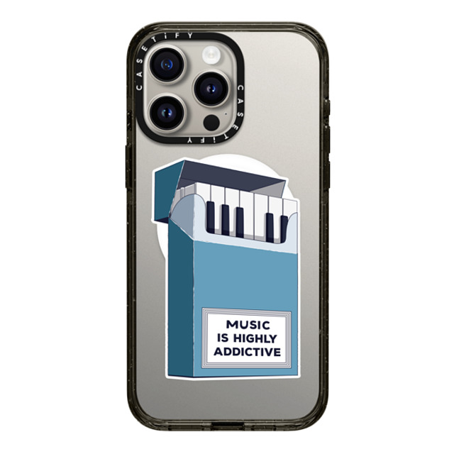 Iconeo x CASETiFY iPhone 15 Pro Max ケース Quote,Surrealism ブラック インパクトケース MagSafe対応 Music is highly addictive Father's Day Iconeo x CASETiFY iPhone 15 Pro Max ケース Quote,Surrealism ブラック インパクトケース MagSafe対応 Music is highly addictive Father's Day