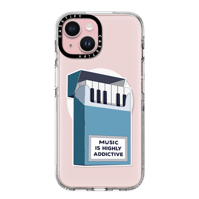 Iconeo x CASETiFY iPhone 15 ケース Quote,Surrealism クリア クリア ケース MagSafe対応 Music is highly addictive Father's Day Iconeo x CASETiFY iPhone 15 ケース Quote,Surrealism クリア クリア ケース MagSafe対応 Music is highly addictive Father's Day