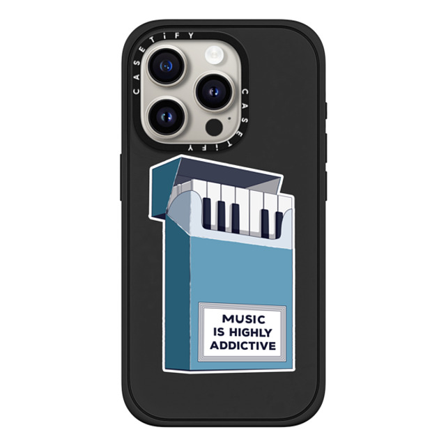 Iconeo x CASETiFY iPhone 15 Pro ケース Quote,Surrealism マットブラック インパクトケース MagSafe対応 Music is highly addictive Father's Day Iconeo x CASETiFY iPhone 15 Pro ケース Quote,Surrealism マットブラック インパクトケース MagSafe対応 Music is highly addictive Father's Day