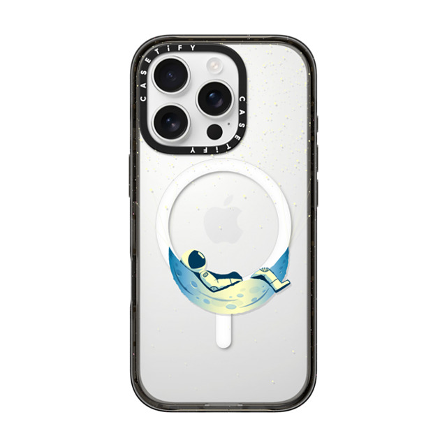 Iconeo x CASETiFY iPhone 16 Pro ケース Space,Surrealism ブラック インパクトケース MagSafe対応 Astronaut in Moon Hammock Father's Day Iconeo x CASETiFY iPhone 16 Pro ケース Space,Surrealism ブラック インパクトケース MagSafe対応 Astronaut in Moon Hammock Father's Day