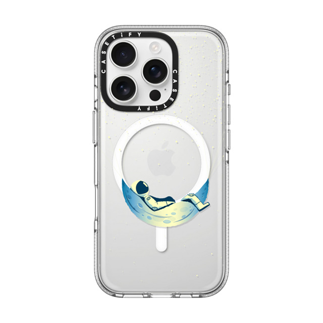 Iconeo x CASETiFY iPhone 16 Pro ケース Space,Surrealism クリア クリア ケース MagSafe対応 Astronaut in Moon Hammock Father's Day Iconeo x CASETiFY iPhone 16 Pro ケース Space,Surrealism クリア クリア ケース MagSafe対応 Astronaut in Moon Hammock Father's Day