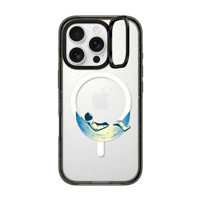 Iconeo x CASETiFY iPhone 16 Pro ケース Space,Surrealism ブラック インパクトリングスタンドケース MagSafe対応 Astronaut in Moon Hammock Father's Day Iconeo x CASETiFY iPhone 16 Pro ケース Space,Surrealism ブラック インパクトリングスタンドケース MagSafe対応 Astronaut in Moon Hammock Father's Day