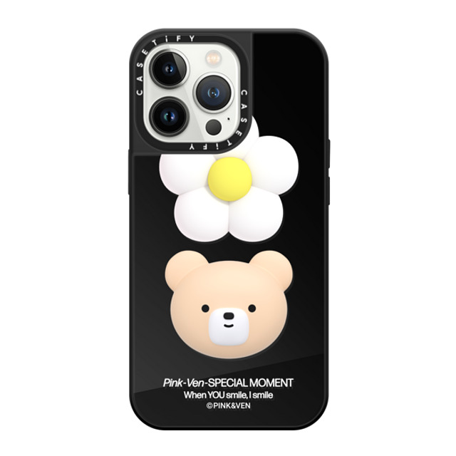 Pink & Ven x CASETiFY iPhone 13 Pro Case Bear,Cartoon Black on Black ミラーケース MagSafe対応 VEN FLOWER Mother's Day Pink & Ven x CASETiFY iPhone 13 Pro Case Bear,Cartoon Black on Black ミラーケース MagSafe対応 VEN FLOWER Mother's Day