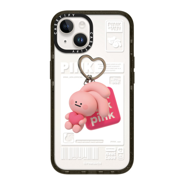 Pink & Ven x CASETiFY iPhone 14 ケース ブラック インパクトケース PINK KEYCHAIN