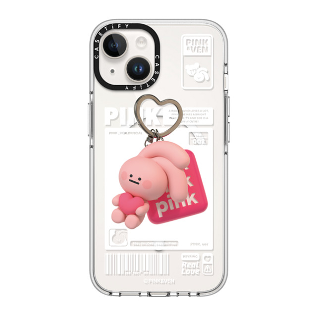 Pink & Ven x CASETiFY iPhone 14 ケース クリア クリア ケース MagSafe対応 PINK KEYCHAIN